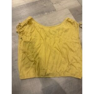 Ariat Western Short Sleeve Top with Lace V-Back & Ruched Sleeves - L